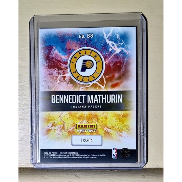 Bennedict Mathurin 2022-23 Panini NBA Breakaway #8 Rookie Card  1/2304 - Picture 2 of 2